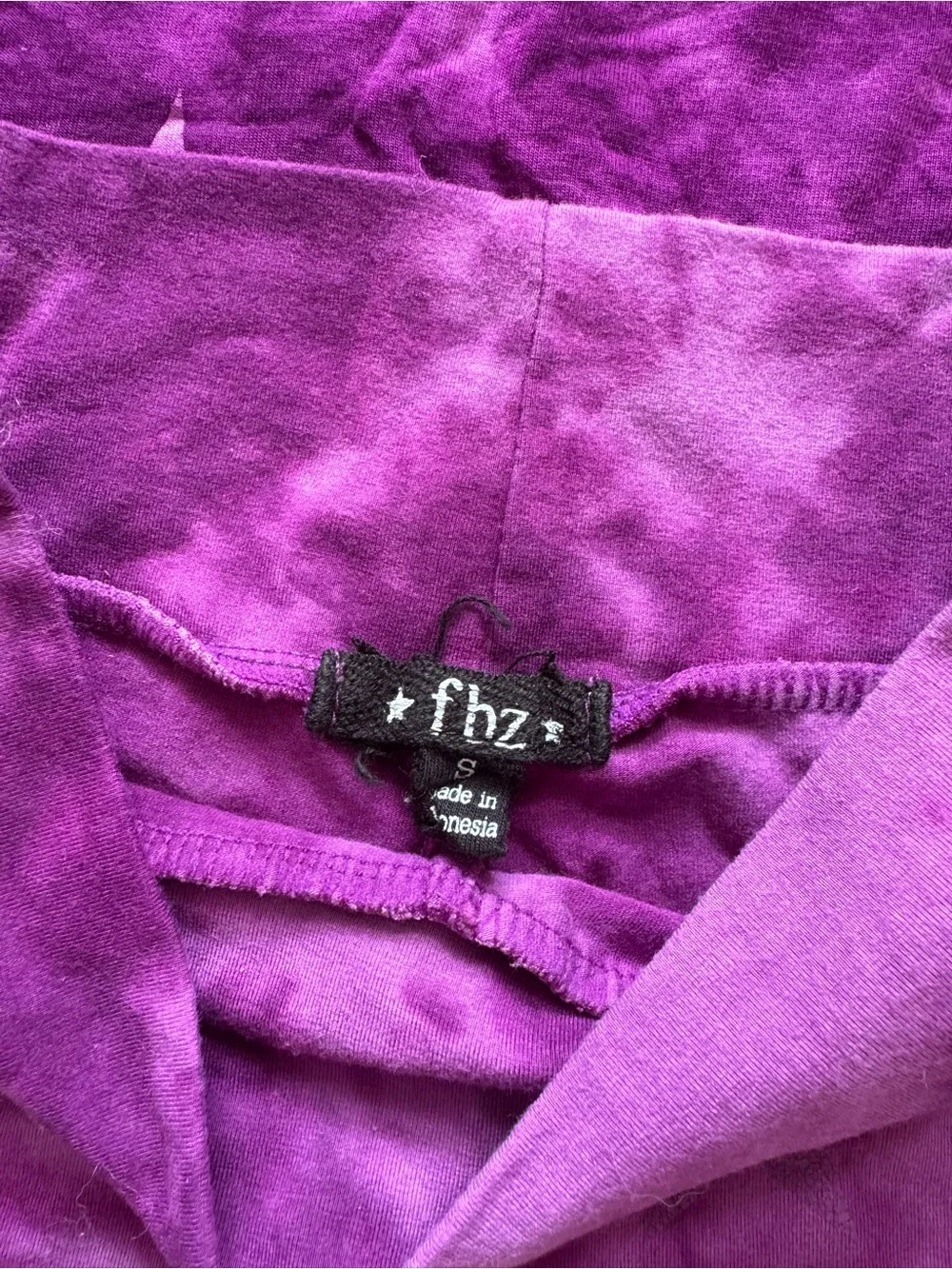 Flowers by Zoe Set Purple Tie-Dye Star Distressed Top & Legging S-M
